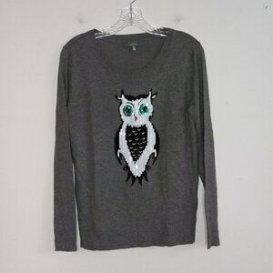 Saks Fifth Avenue Gray Owl Angora Sweater